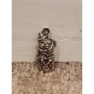 Reed & Barton Humpty Dumpty Silver Plated Charm Pendant for Necklaces Vintage